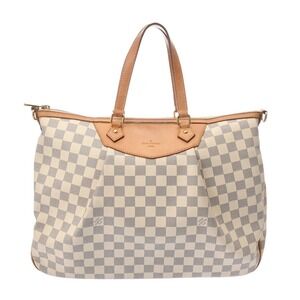 Louis Vuitton Damier Azur White Syracuse Canvas Handbag
